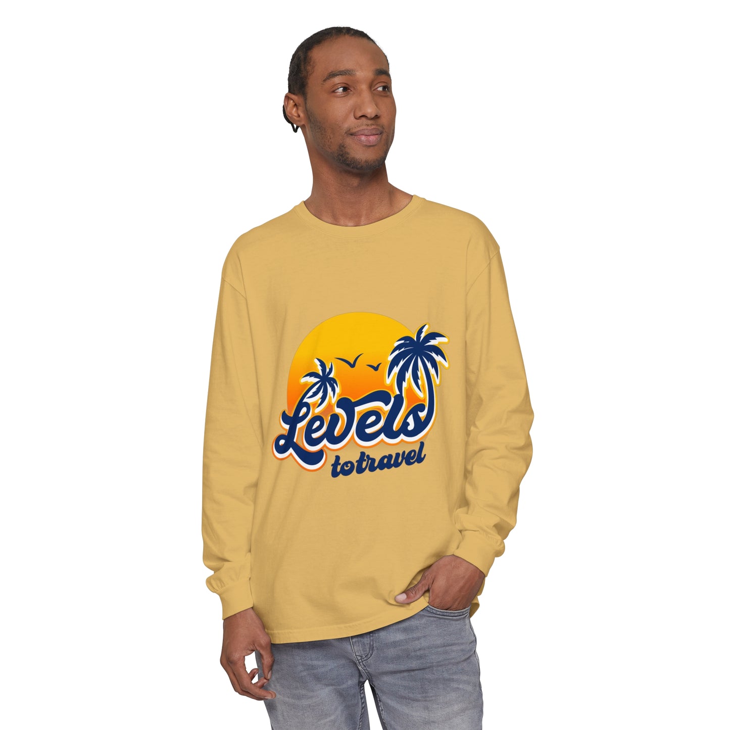 Beach Vibes Long Sleeve T-Shirt - "Levels to Travel"