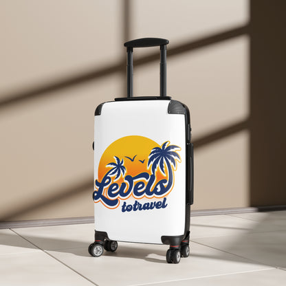 Travel Suitcase with Tropical Design - "Levels to Travel" - Perfect for Adventure Seekers