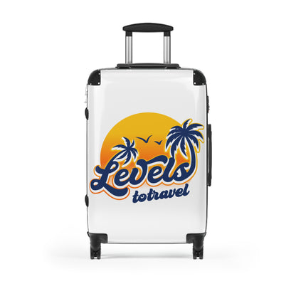 Travel Suitcase with Tropical Design - "Levels to Travel" - Perfect for Adventure Seekers