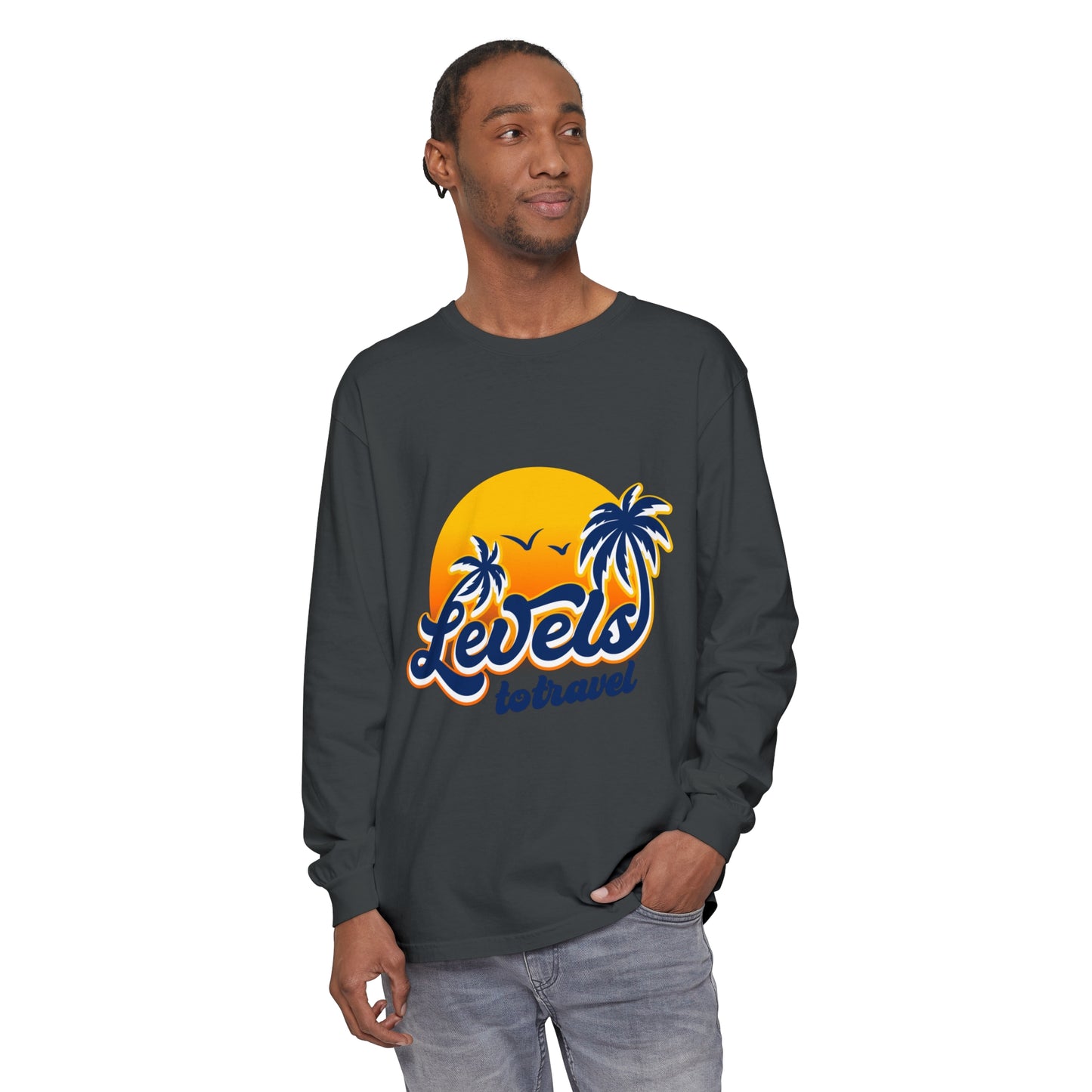 Beach Vibes Long Sleeve T-Shirt - "Levels to Travel"