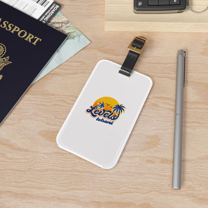 Stylish Travel Luggage Tag - 'Levels to Travel' Palm Design