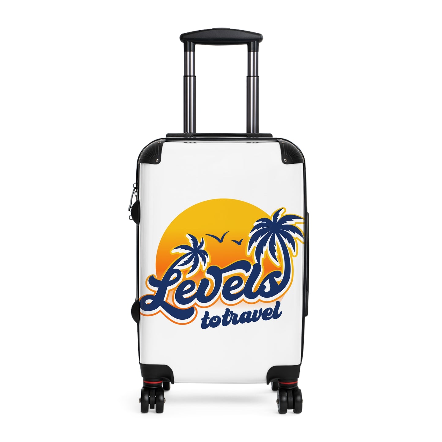 Travel Suitcase with Tropical Design - "Levels to Travel" - Perfect for Adventure Seekers