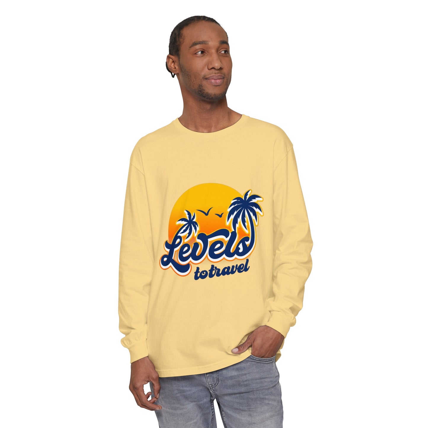 Beach Vibes Long Sleeve T-Shirt - "Levels to Travel"