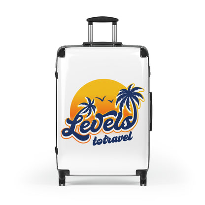 Travel Suitcase with Tropical Design - "Levels to Travel" - Perfect for Adventure Seekers